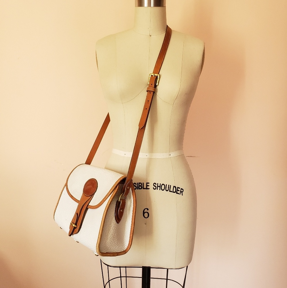 Vintage Dooney & Bourke Small White Essex Bag